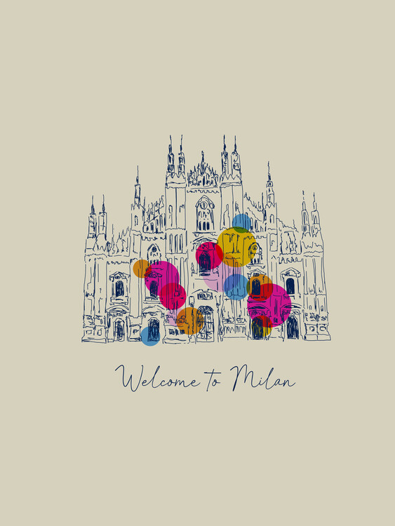 Плакат Milan In Lines