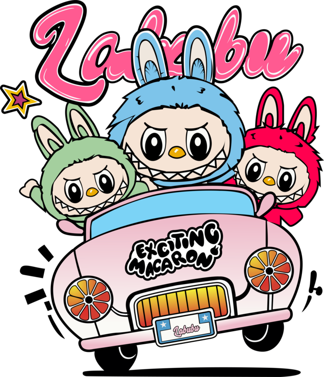 T-shirt Labubu Exciting Macaron