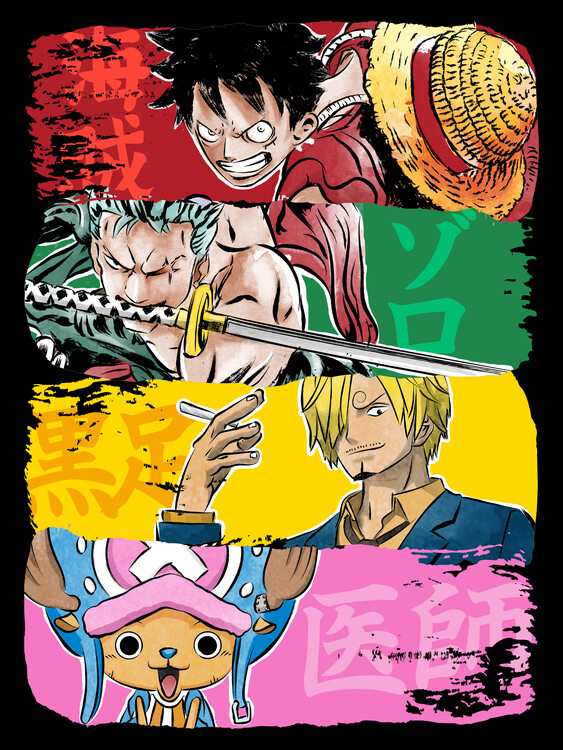 Poster Pirates brushtrokes