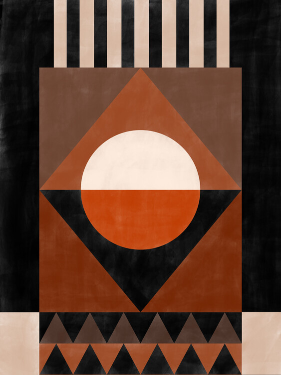 Poster Abstract Terracotta Geometric Poster No.1