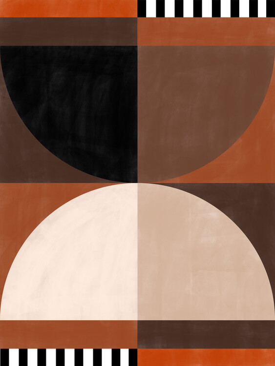 Poster Abstract Terracotta Geometric Poster No.2