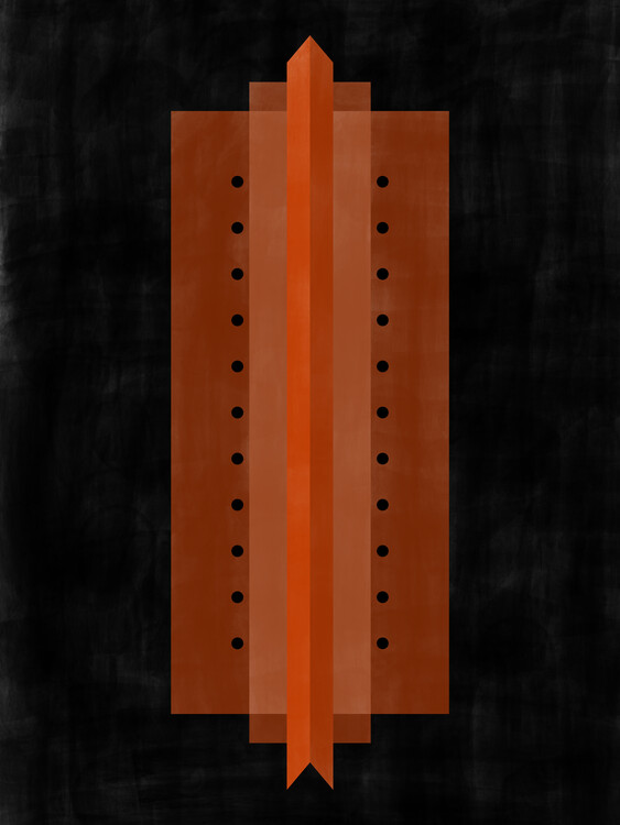 Poster Black & Red Abstract Poster
