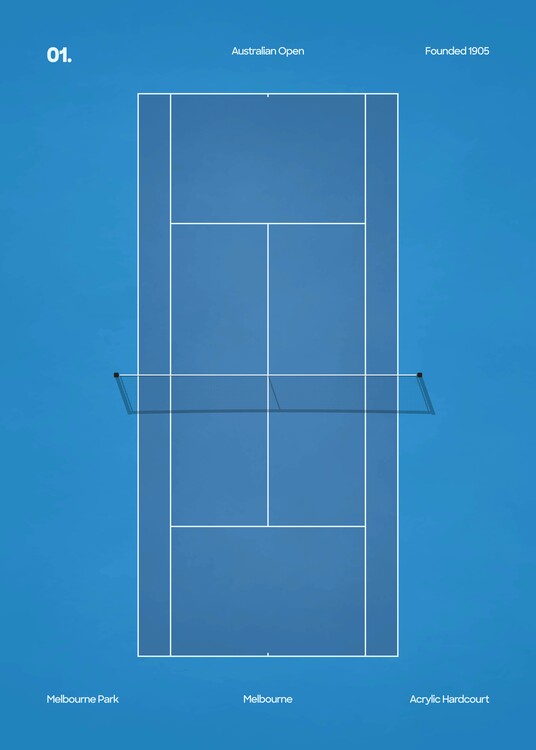 Canvas Print Australian Open Tennis Court