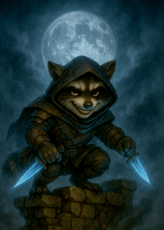 Poster Shadow Rogue Raccoon