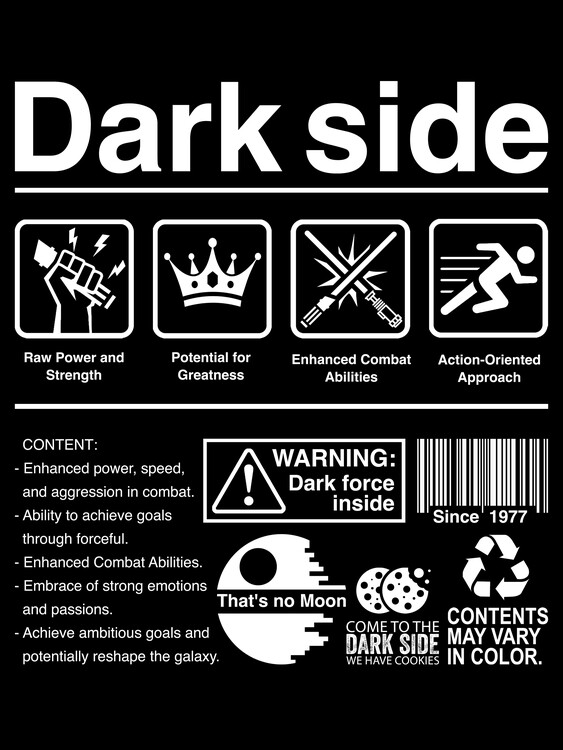 Plakat Dark side label