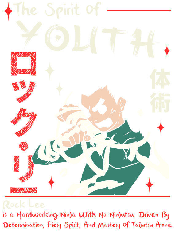 T-shirt Rock Lee The Spirit of Youth