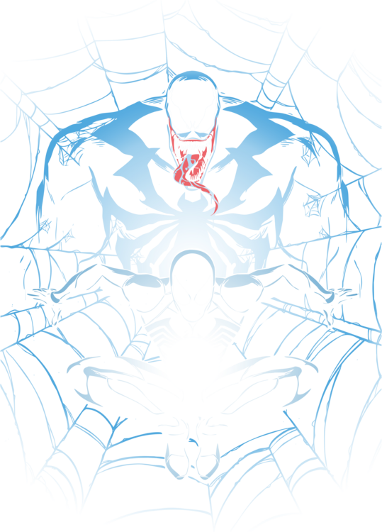 T-shirt Venom and BlackSuit Spidey
