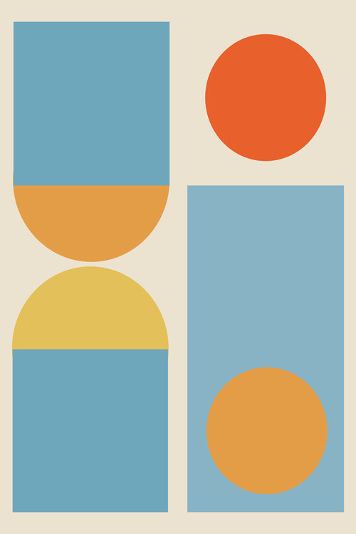 Poster Bright Minimal Shapes Series #4