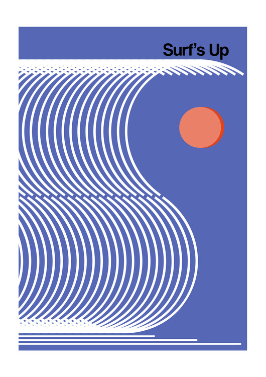 Poster Surf's Up Blue