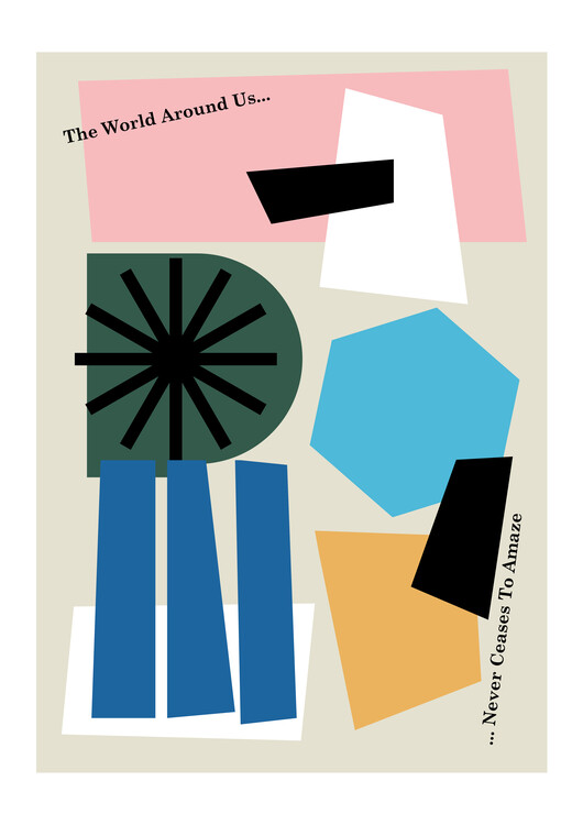 Poster The World Around Us Grey