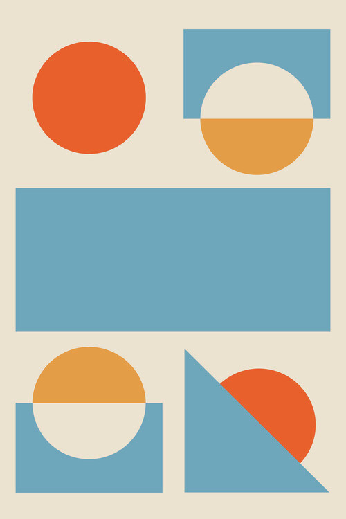 Poster Bright Minimal Shapes Series #2