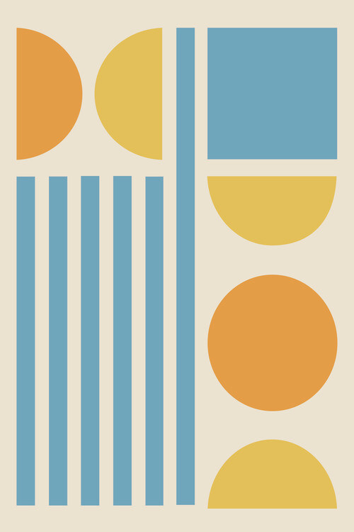 Canvas Print Bright Minimal Shapes Series #3