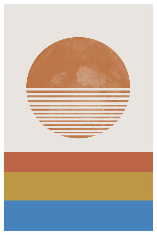 Poster Striped Horizon Sun