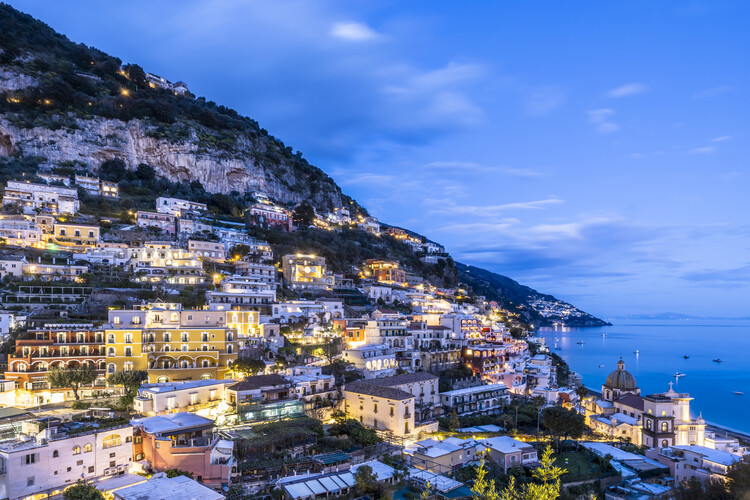 Poster POSITANO Amalfi Coast Nightfall