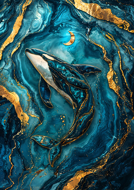 Poster Mystic Currents Kintsugi Art