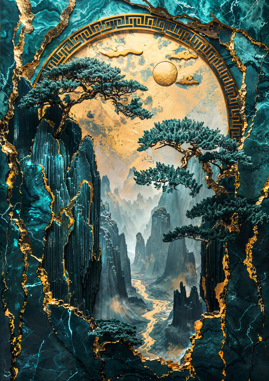 Poster Kintsugi Mountain Realm