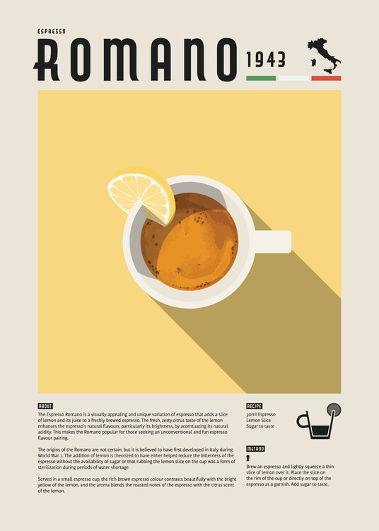 Poster Espresso Romano Coffee