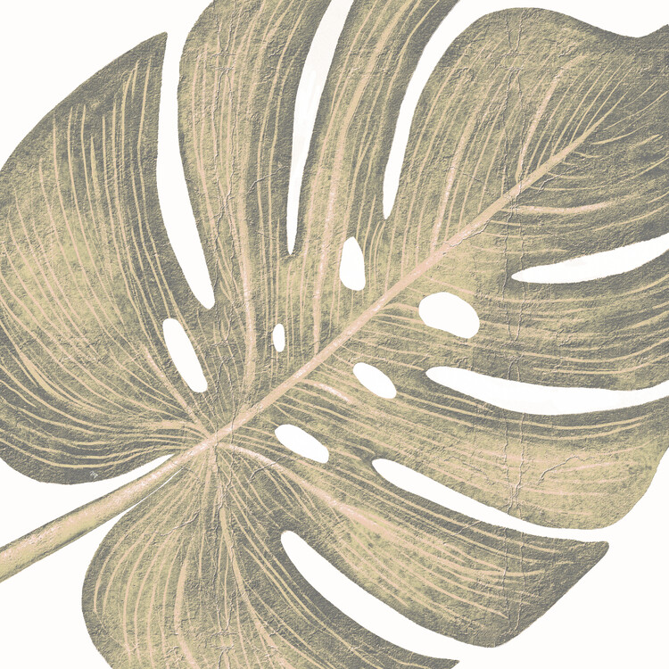 Plakát Beige Monstera Leaf One