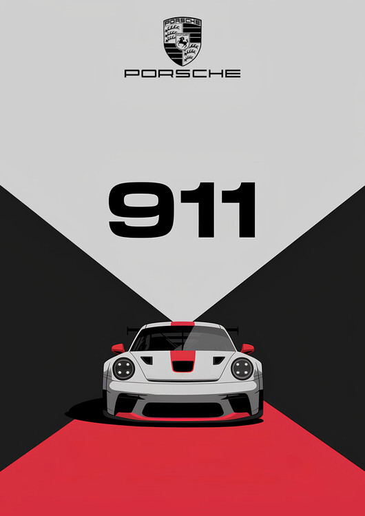 Vászonkép Porsche 911 Minimalist - Modern Automotive Art