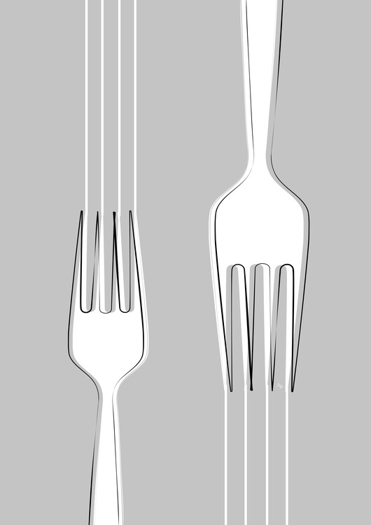 Poster Grey Forks