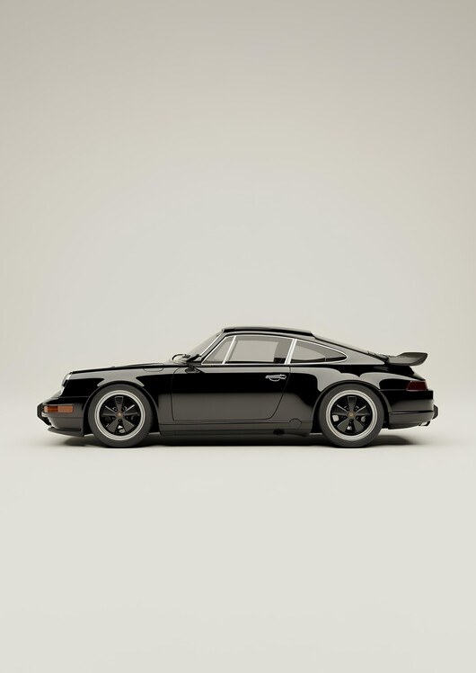 Poster Classic Porsche 911 Turbo Profile View