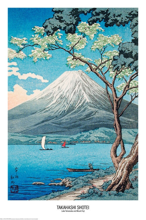 Poster Takahashi Shotei - Lake Yamanaka and Mount Fuji