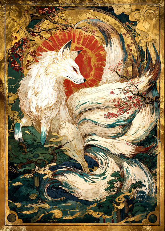 Poster Celestial Kitsune’s Grace