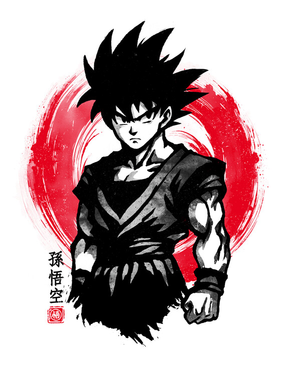 Poster Sumi-e Dragon