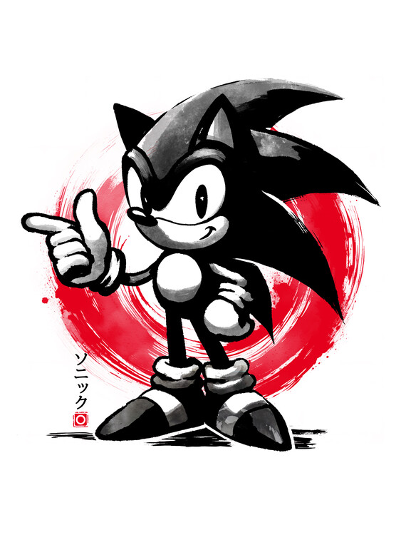 Poster Sumi-e Hedgehog