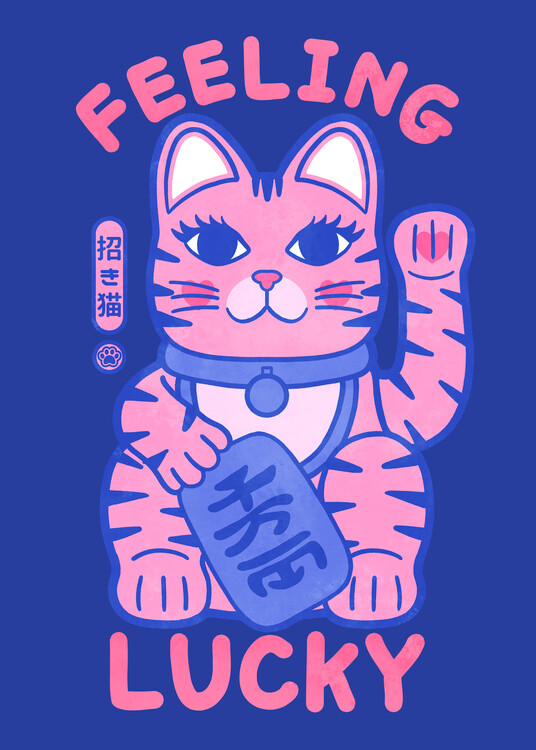 Poster Feeling lucky Neko cat