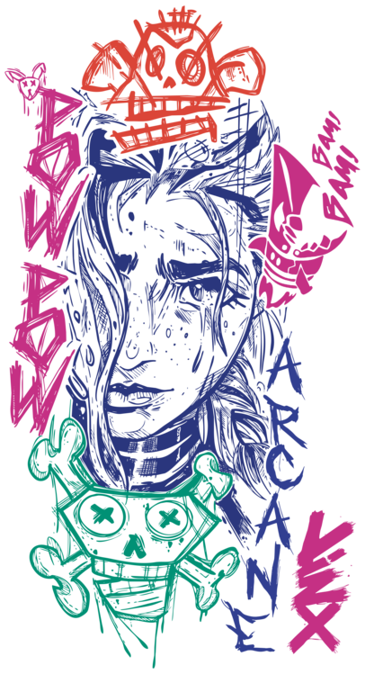 T-shirt Jinx graffiti