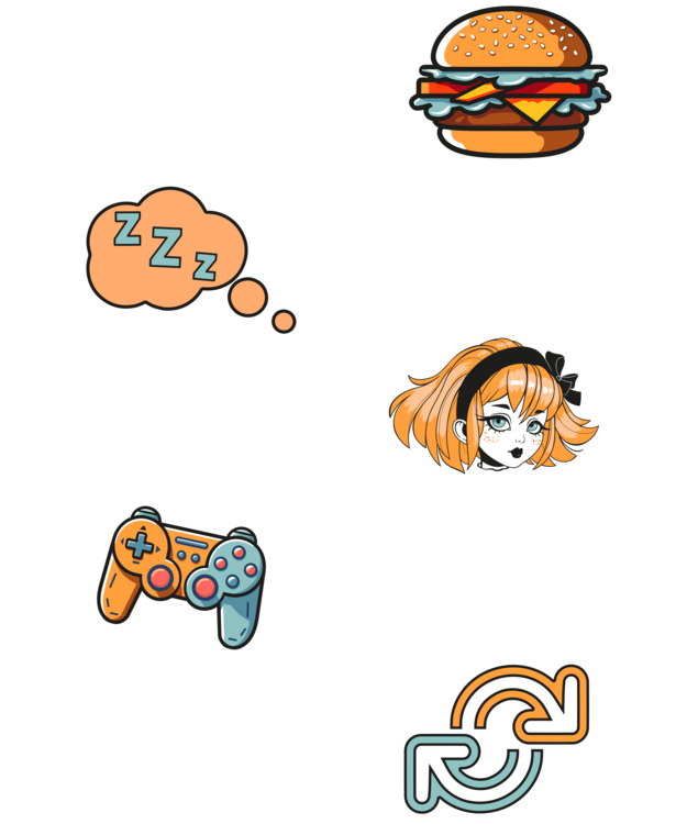 T-shirt Eat Sleep Anime Gaming Repeat