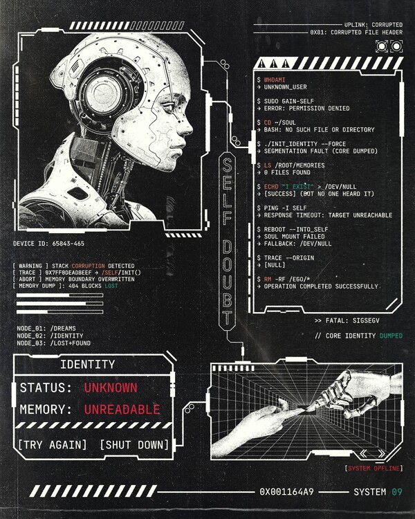 Плакат Unrecognised - Techno-Brutalist Poster