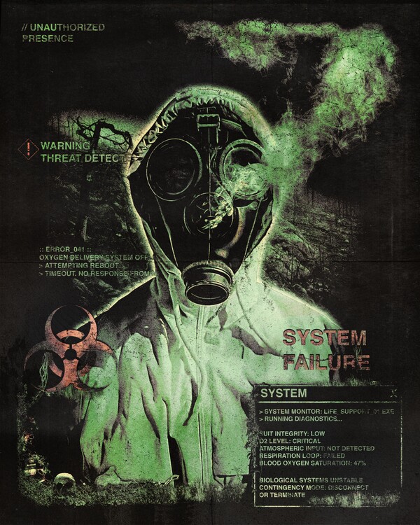 Плакат Bio-Waste - Techno-Dystopian Poster