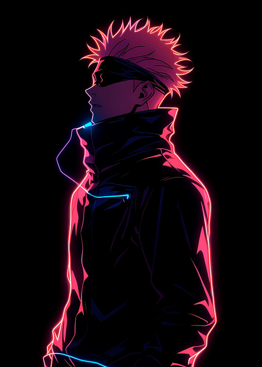 Canvas Print Neon Anime