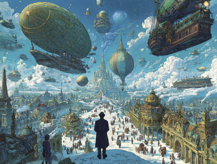 Plakat Another World inspired by the books of Jules Verne