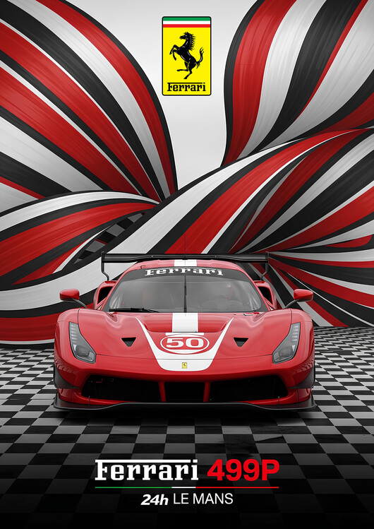 Plakát Ferrari 499P: The Prancing Horse's Le Mans Legend
