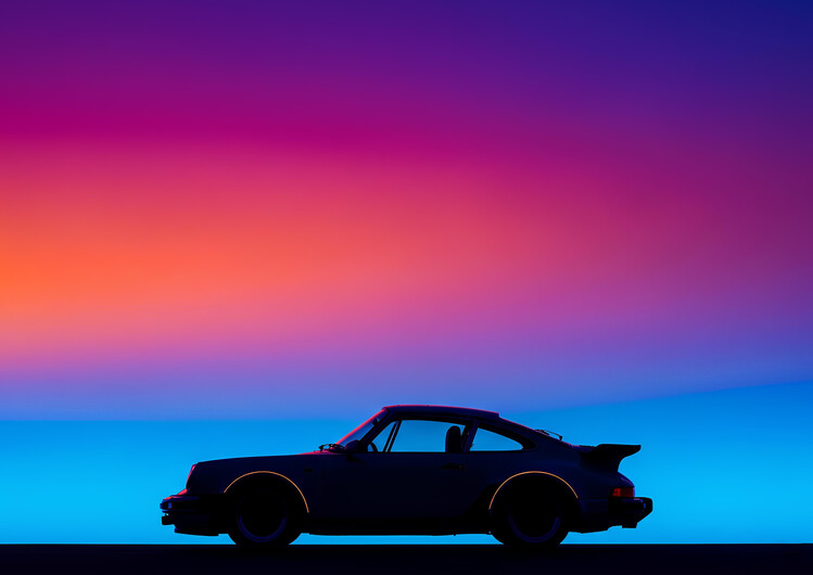 Plakát Porsche 911: Silhouette of Speed in a Spectrum of Colors