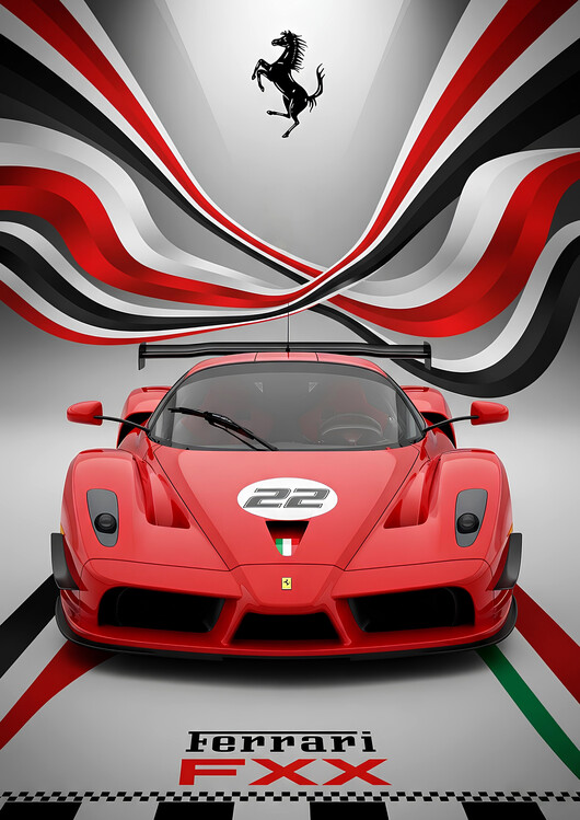 Plakát Ferrari FXX: The Ultimate Evolution of Track Excellence