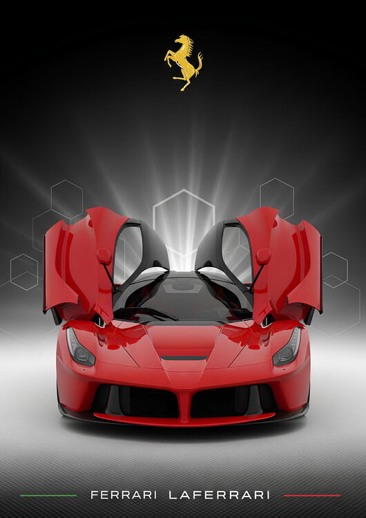 Poster Ferrari LaFerrari: The Fusion of Power and Innovation
