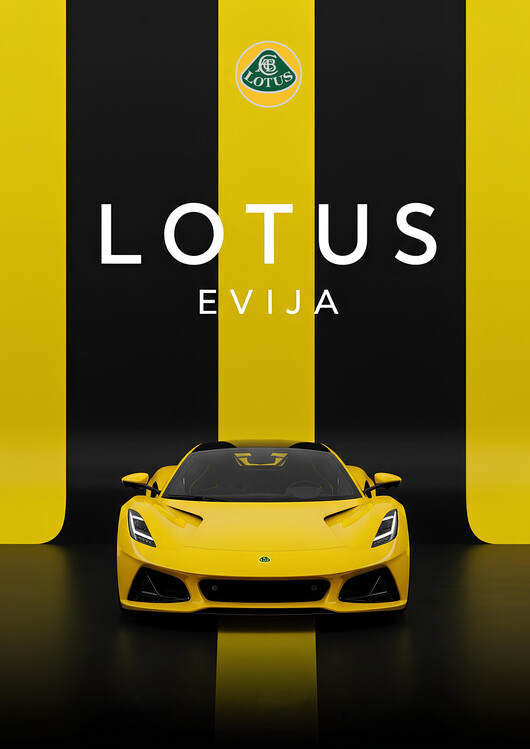 Plakát Stunning Lotus Evija Front View Art