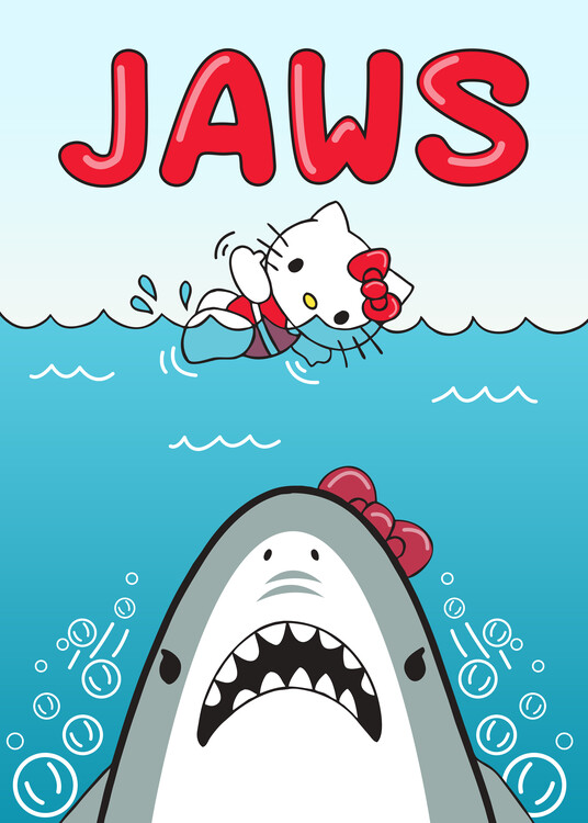 Canvas Print Hello Kitty Jaws