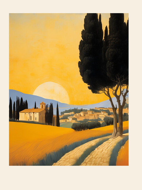 Плакат Golden Road to Tuscany