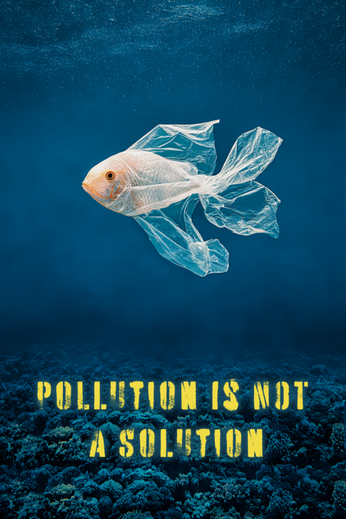 Poster Pollution Is Not  A Solution Inspirational
