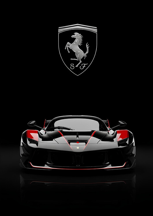 Poster Black Ferrari FXX-K: Pure Racing Aggression