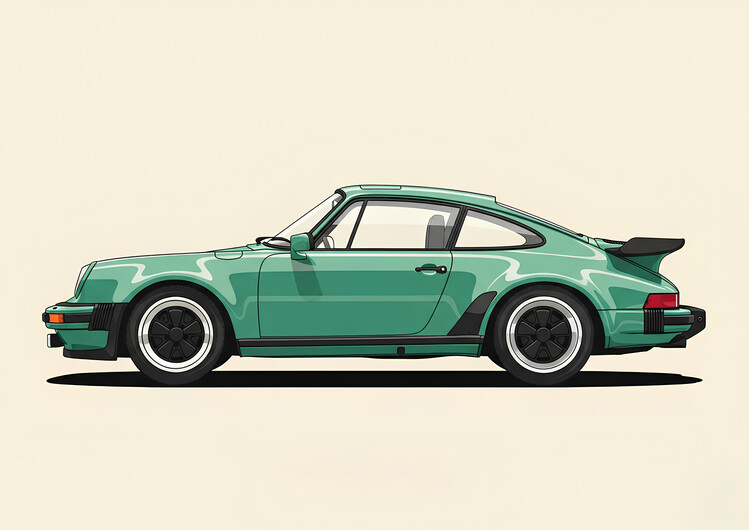 green porsche 911 turbo