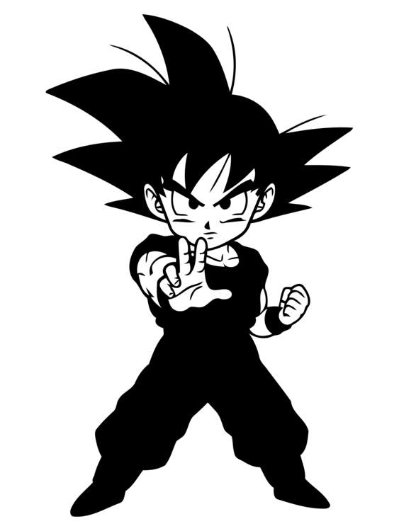 T-shirt Goku Silhouette Art - DBZ Minimalist Design