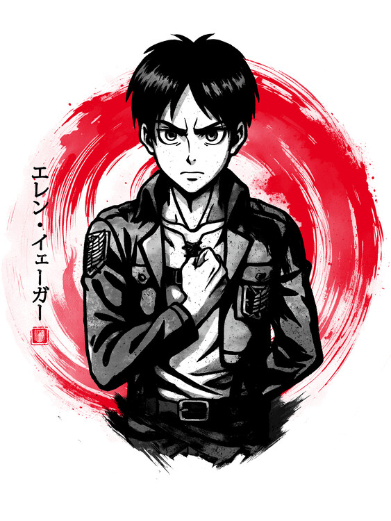 Canvas Print Sumi-e Soldier