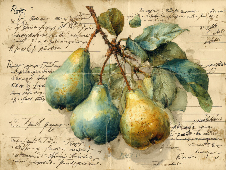 Plakat Kitchen Art Set 4 of 4 Pears