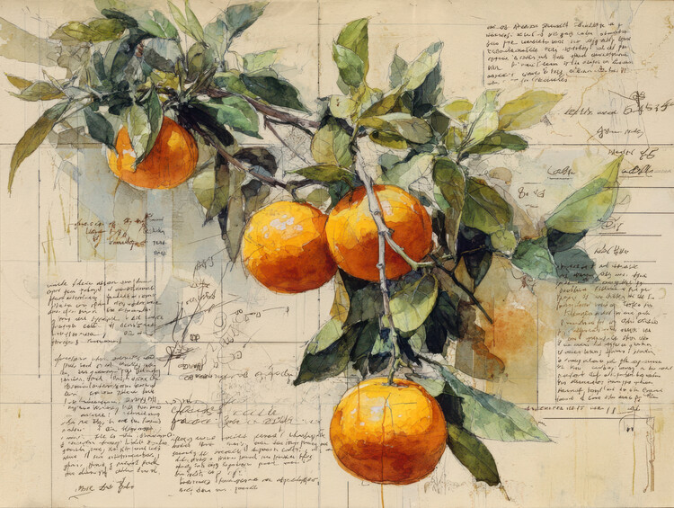 Plakat Kitchen Art Set 2 of 4 Oranges